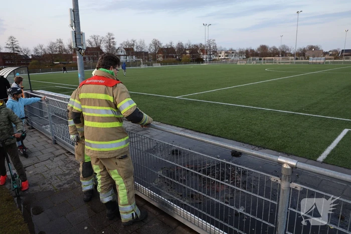 Brand op terrein voetbalvereniging