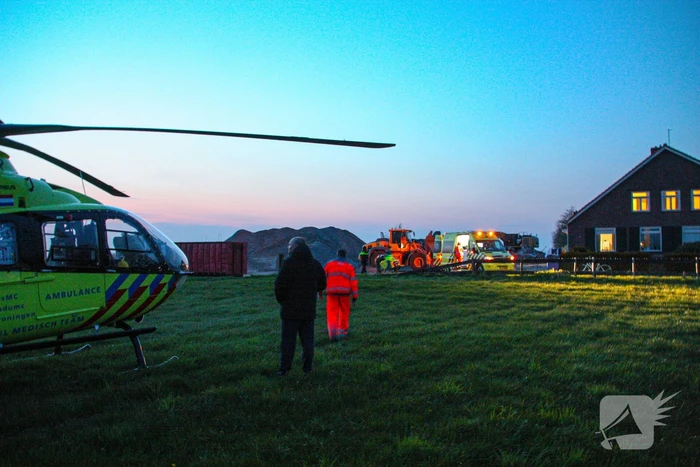 Traumahelikopter landt voor incident in woning