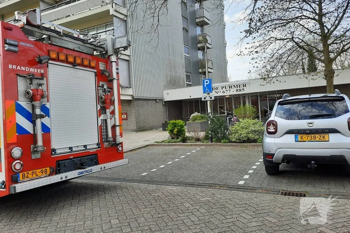 Gaslucht waargenomen in flatgebouw