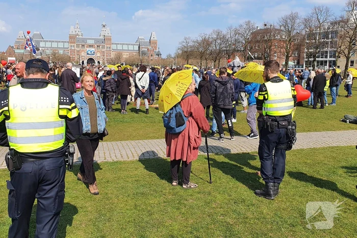 Grote drukte bij demonstratie
