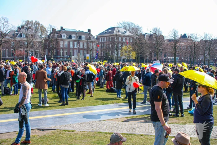 Grote drukte bij demonstratie