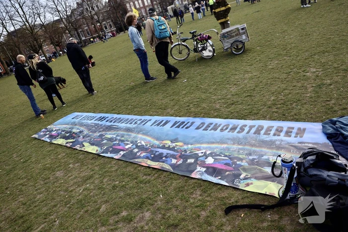 Grote drukte bij demonstratie