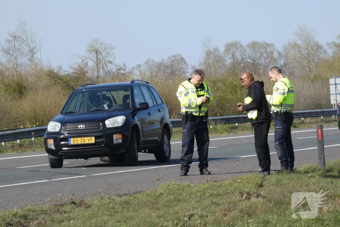 Auto verliest wiel bij ongeval