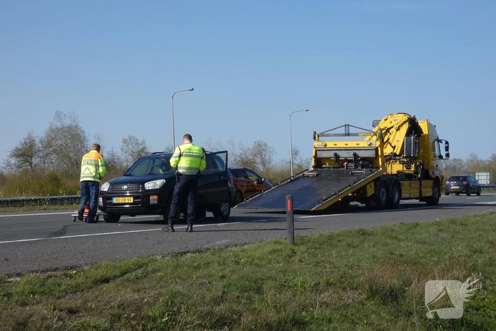 Auto verliest wiel bij ongeval