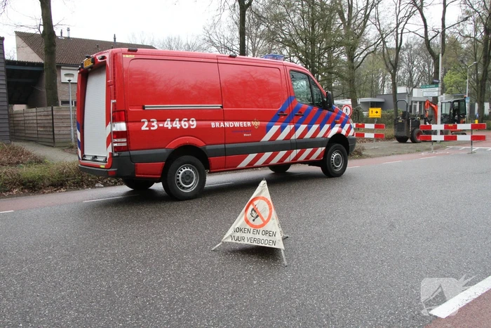 Gasleiding geraakt bij werkzaamheden