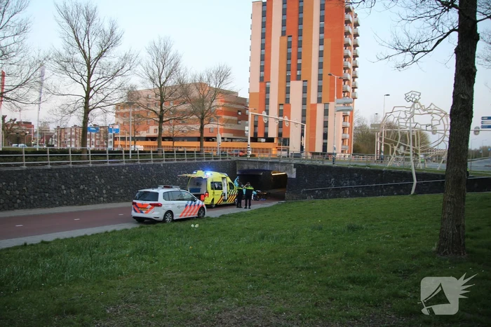 Traumahelikopter landt voor incident in fietstunnel