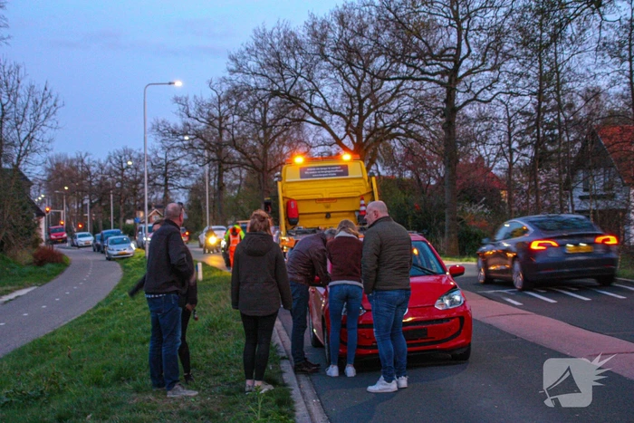 Kopstaart botsing door overstekend eendje