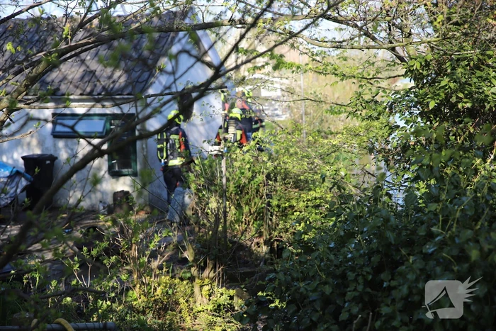 Brand in houten schuur