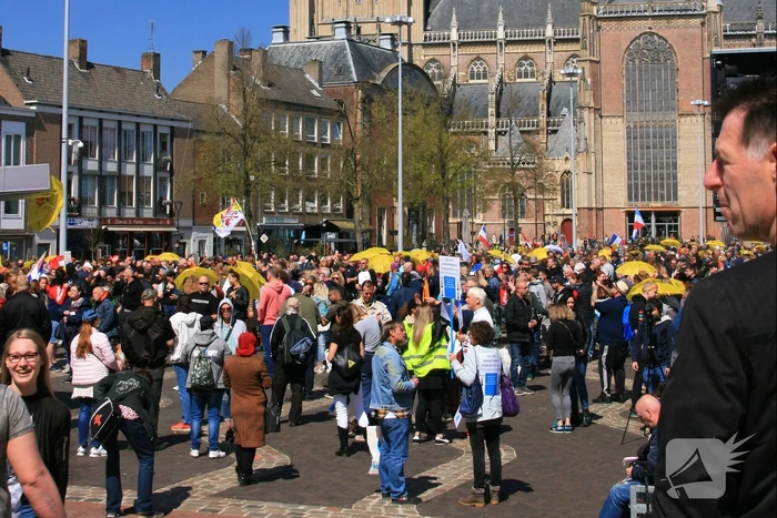Drukte bij demonstratie in binnenstad