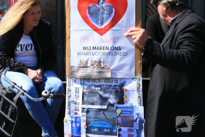 Drukte bij demonstratie in binnenstad