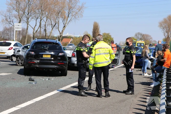 Kinderen betrokken bij kettingbotsing