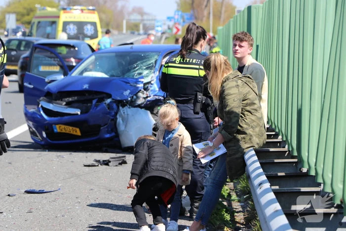 Kinderen betrokken bij kettingbotsing