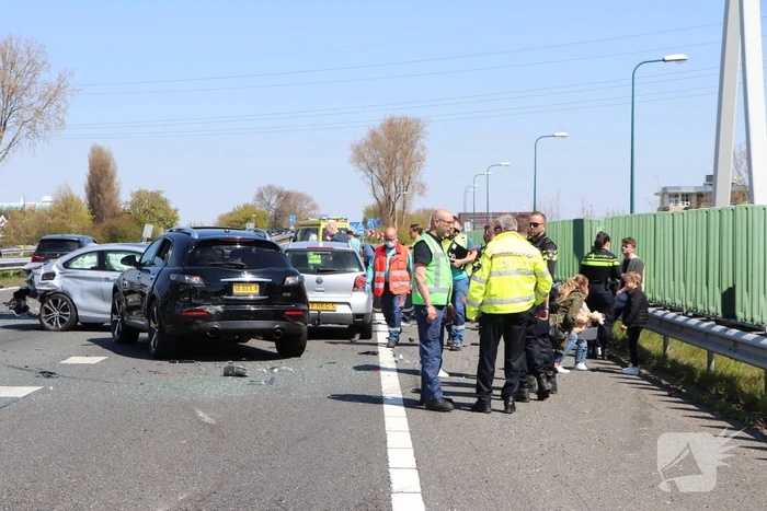 Kinderen betrokken bij kettingbotsing