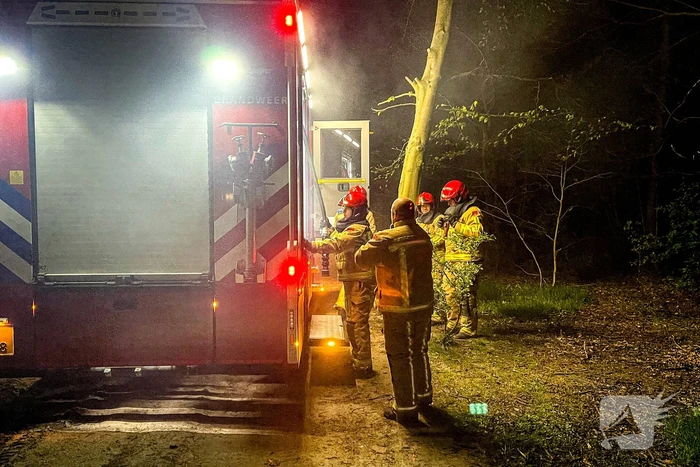 Stuk heide gaat in vlammen op