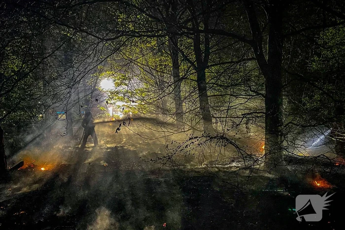 Stuk heide gaat in vlammen op