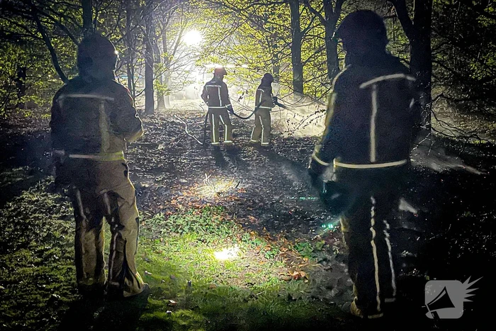 Stuk heide gaat in vlammen op