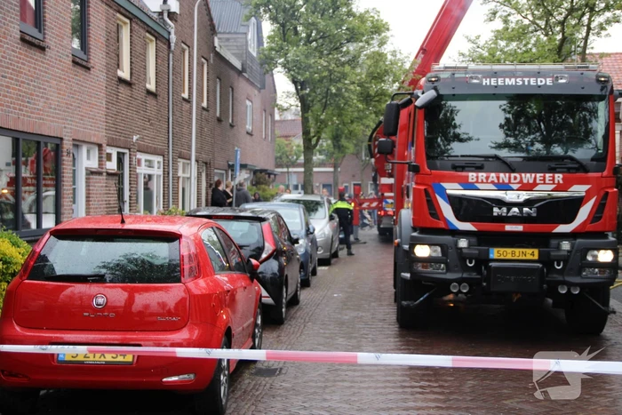 Veel rook bij brand in schoorsteen