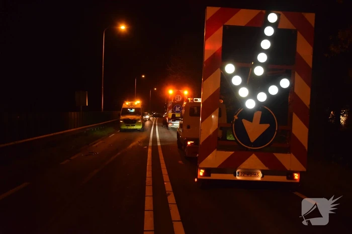 Gewonde bij aanrijding bij wegwerkzaamheden