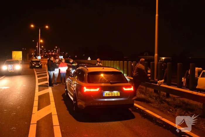 Gewonde bij aanrijding bij wegwerkzaamheden