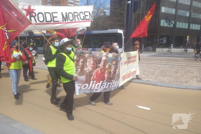 Demonstranten 1 mei comité van start