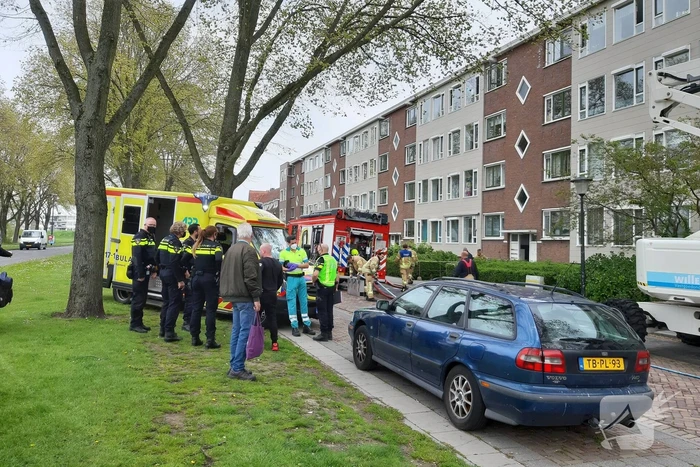 Brand in portiekflat snel geblust