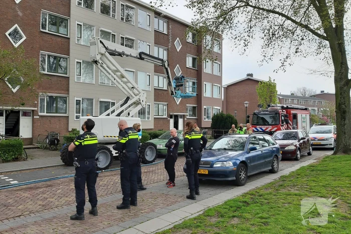 Brand in portiekflat snel geblust