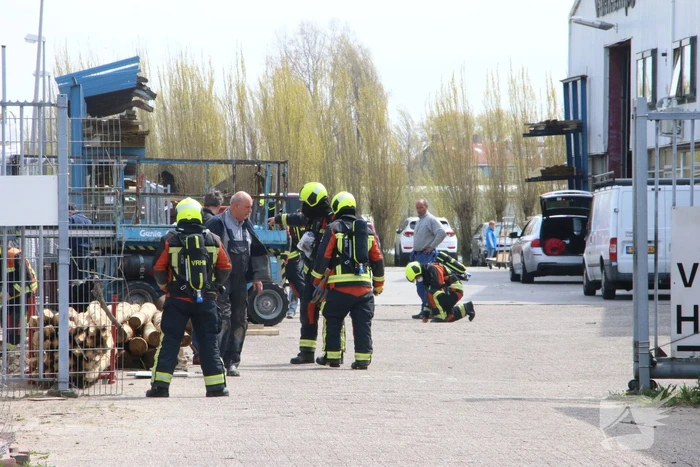 Gasleiding geraakt bij werkzaamheden Van Kempen Houthandel