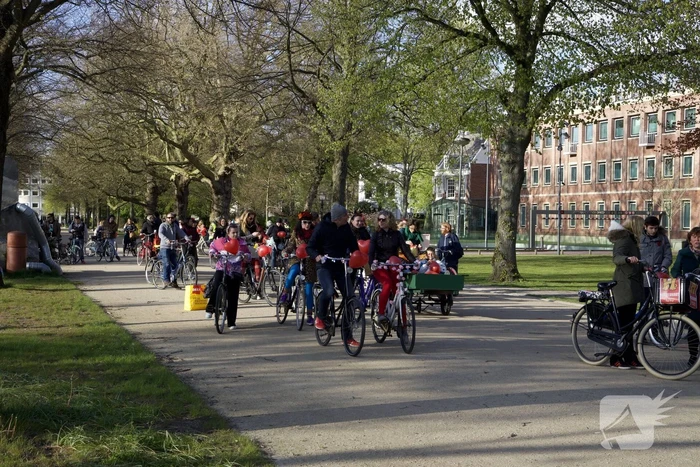 Fietsprotest tegen Corona maatregelen