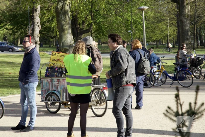 Fietsprotest tegen Corona maatregelen