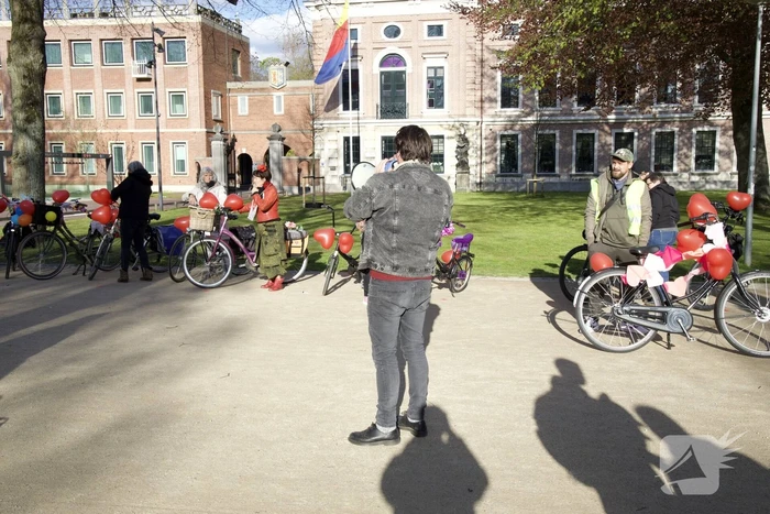 Fietsprotest tegen Corona maatregelen
