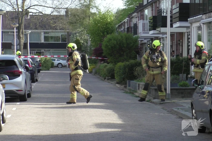 Straat afgesloten door gaslek