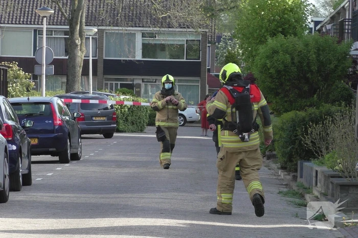 Straat afgesloten door gaslek