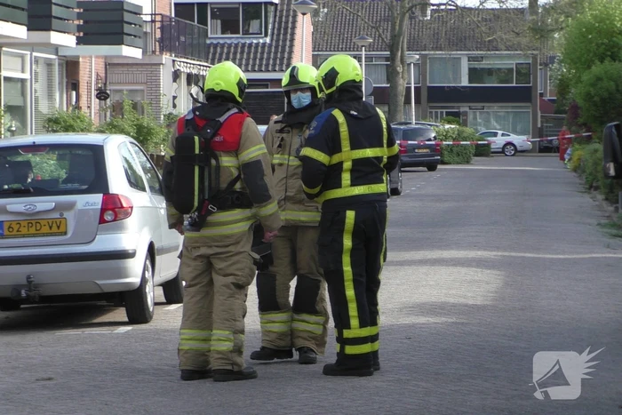 Straat afgesloten door gaslek