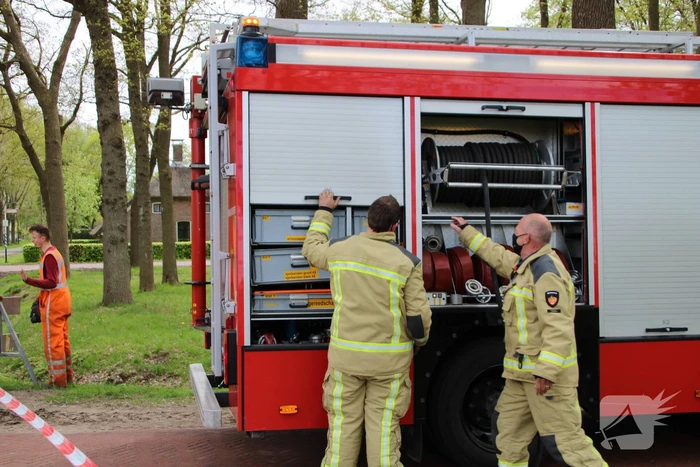 Gasleiding geraakt bij graafwerkzaamheden