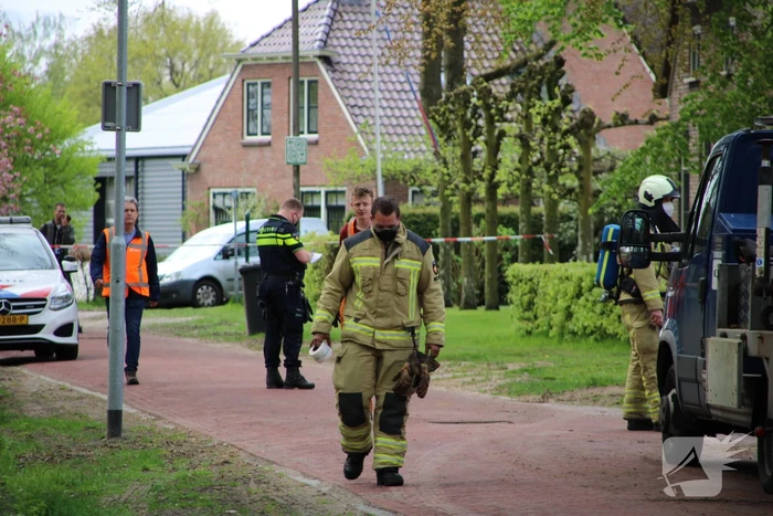 Gasleiding geraakt bij graafwerkzaamheden