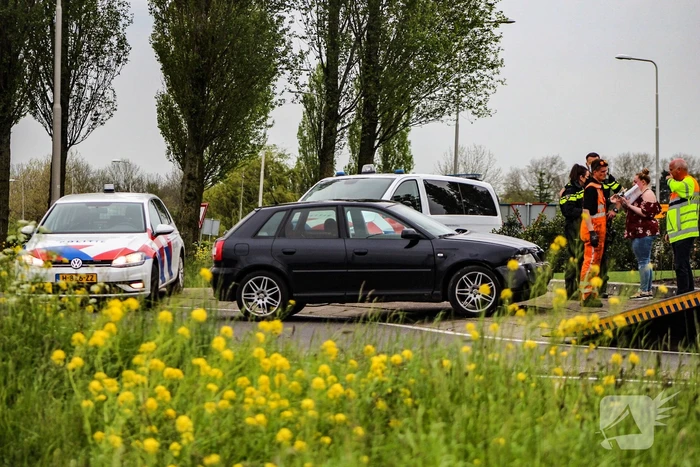 Flinke schade bij botsing op rotonde