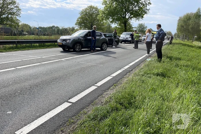 Veel schade bij kettingbotsing