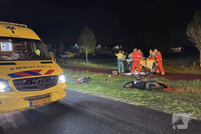Scooterrijder ernstig gewond bij eenzijdig verkeersongeval