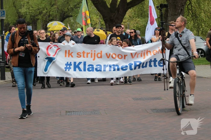 Manifestatie Walk of Freedom tegen coronabeleid