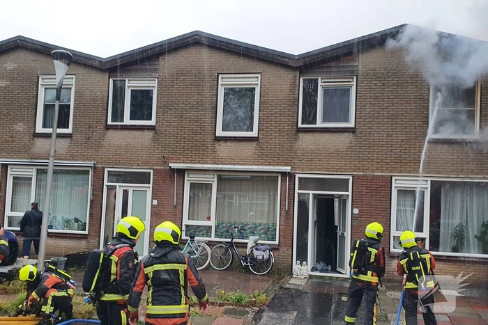 Hevige brand in woning
