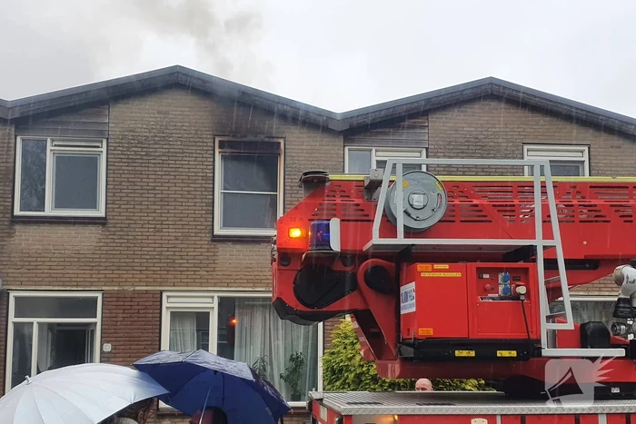 Hevige brand in woning