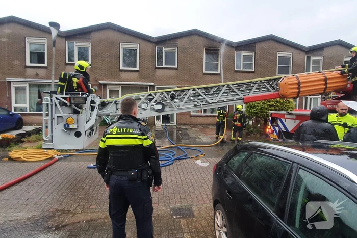 Hevige brand in woning
