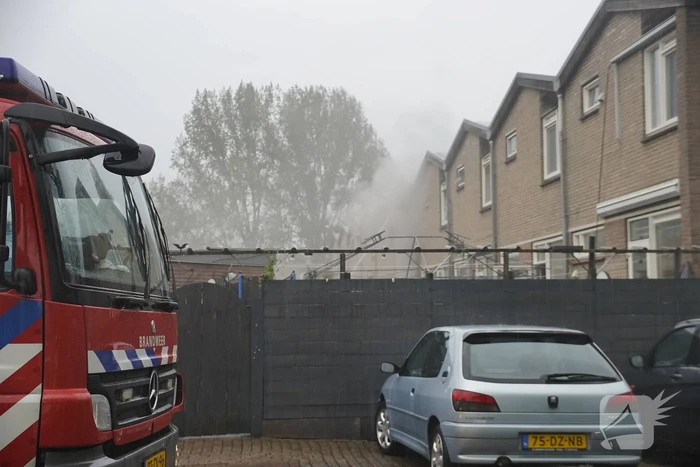 Hevige brand in woning