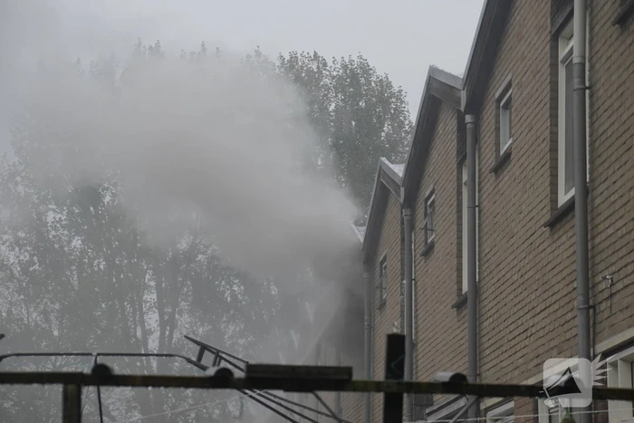 Hevige brand in woning