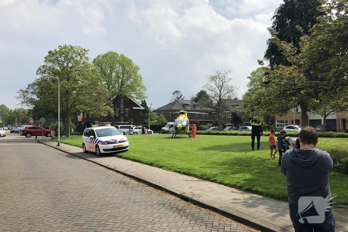 Traumahelikopter landt voor incident