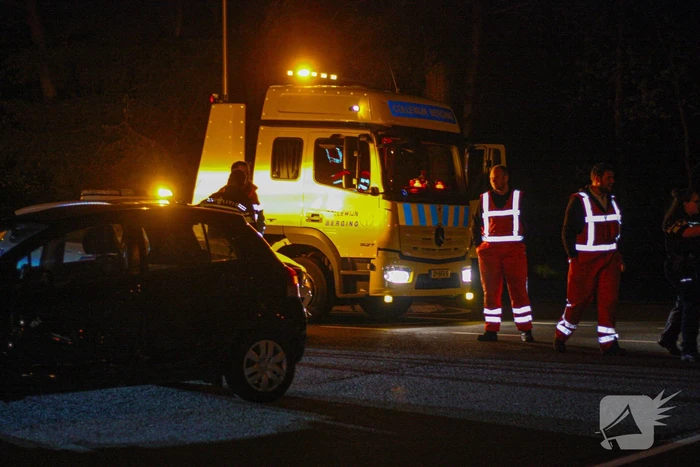 Schade na ongeval op kruising
