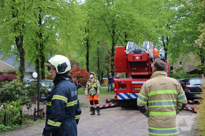 Brandweer zaagt boom in stukken