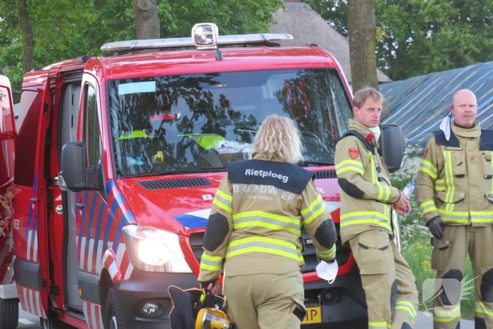 Brand in woning met rieten dak