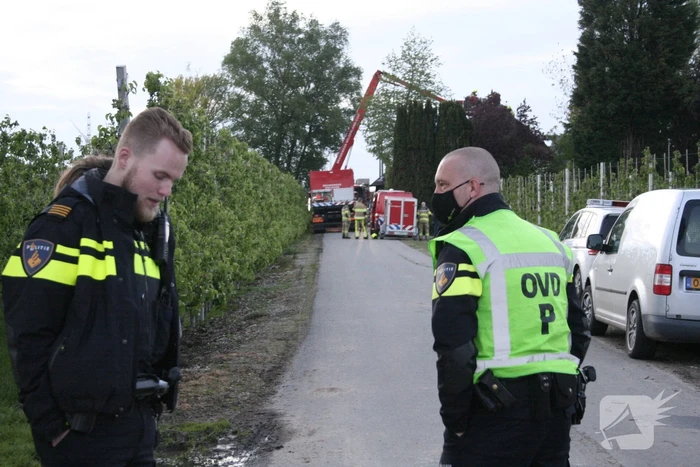 Brand in woning met rieten dak