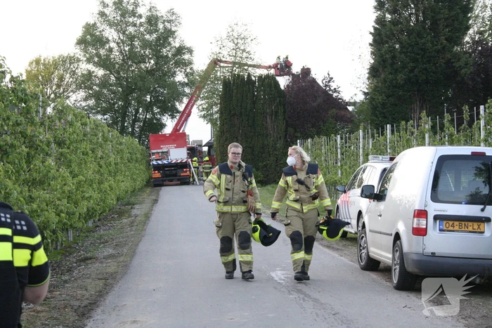 Brand in woning met rieten dak